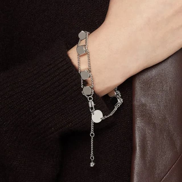 【LEEHER】雙11 方塊手鍊/不規則手鍊/百搭/穿搭配件/飾品/手鍊/女生手鍊/