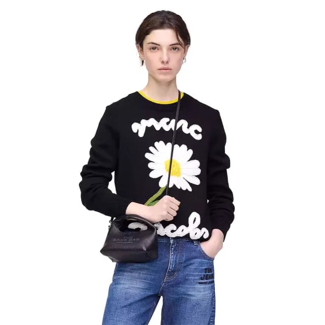 【MARC JACOBS】官方直送 THE SACK 黑色斜背手袋