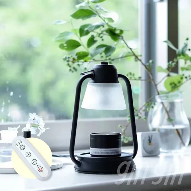 【gin gin】復古霧面玻璃 馬燈款 香氛蠟燭 融蠟燈 可定時 調光 贈蠟燭+燈泡X2(蠟燭燈 情人節 母親節 禮物)