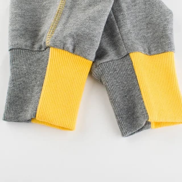 【橘魔法】男童褲腳設計拚色運動褲(長褲 縮口褲 運動褲 棉褲 童裝)