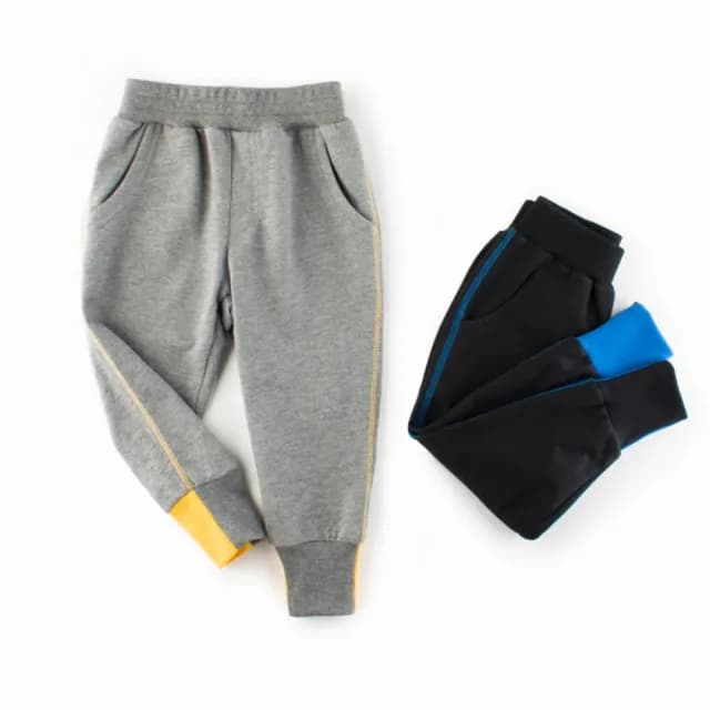 【橘魔法】男童褲腳設計拚色運動褲(長褲 縮口褲 運動褲 棉褲 童裝)