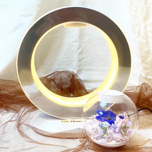 【OSTARA FLORIST 奧斯塔拉花藝】新款夢幻飛燕系列 永生花懸浮檯燈含藍芽音響(永生花、居家生活、節日送禮)