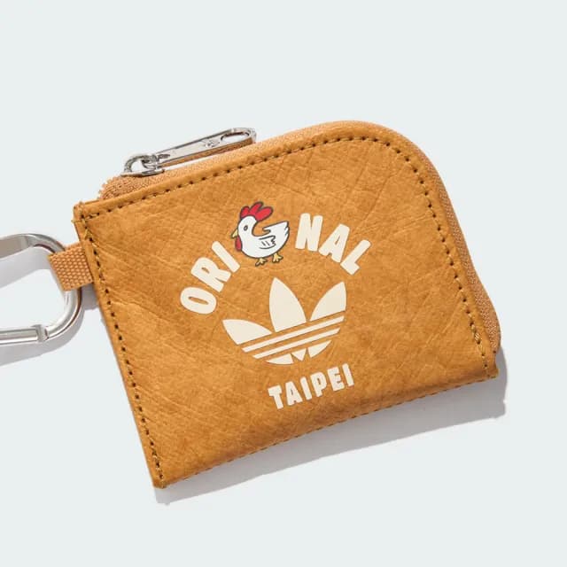 【adidas 愛迪達】愛迪達 Tw Chkn Lanyard 零錢包 小包 TAIPEI 台式炸雞排 黃 白(KG3852)