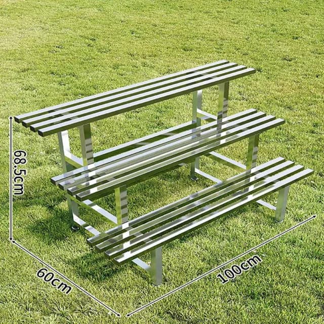 【poko】福利新品 不鏽鋼三層花架(陽臺花架 花盆架 階梯式戶外盆栽架 防鏽防腐 多肉植物架)