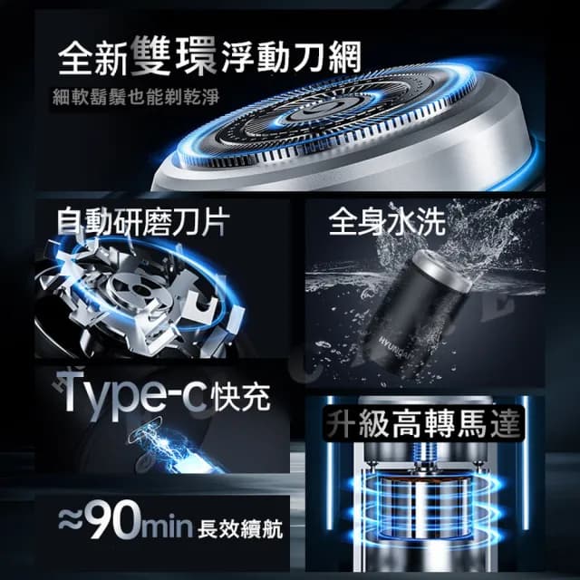 【EU CARE 歐台絲路】現代差旅電動刮鬍刀快速剃鬚何止愉快淨~品質嚴選(加贈備用刀頭一組)