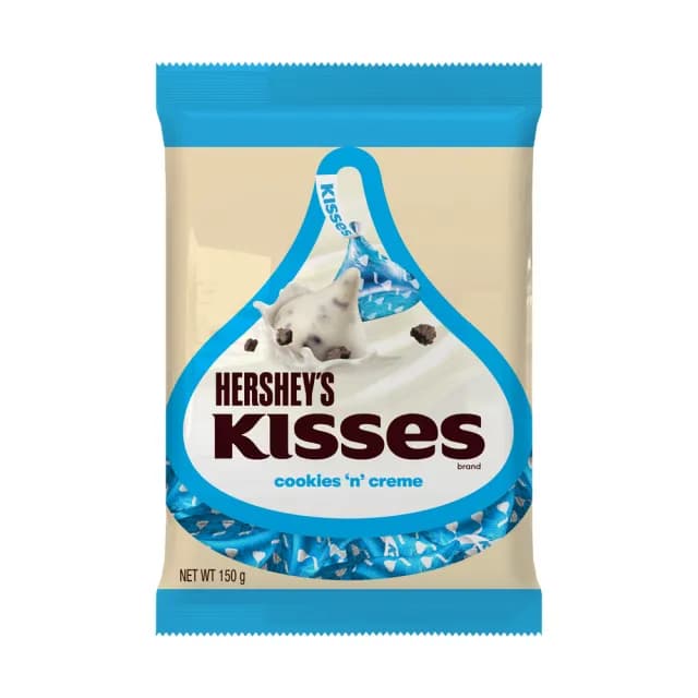 【Hersheys 好時】Kisses水滴巧克力袋裝 口味任選 150g/包(牛奶/巧酥可可風味/杏仁夾餡牛奶/黑巧)