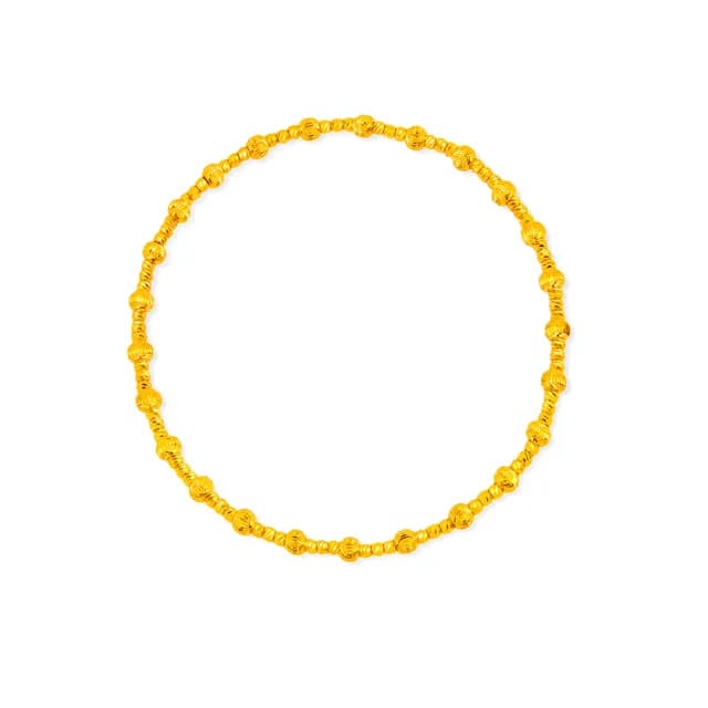 【GJS 金敬順】雙11黃金手鍊 閃閃金珠 串珠 中性款(金重:1.17錢/+-0.03錢)