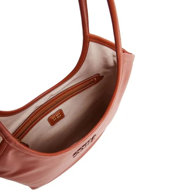 【MIU MIU】Ivy 皮革 手袋 托特包 肩背包 鐵鏽紅色 5BG231