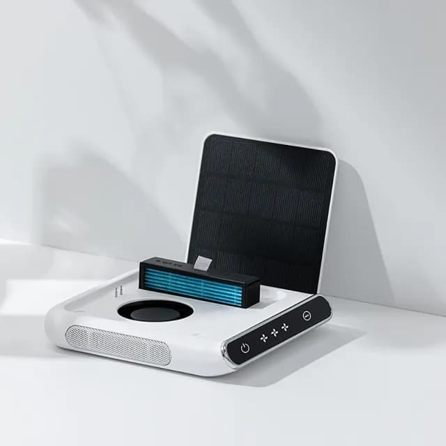 車載空氣清淨機 太陽能淨化器(負離子 氧吧 清新殺菌 無線續航)