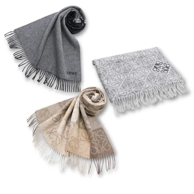 【LOEWE 羅威】精選暢銷款羊毛/喀什米爾圍巾(多款任選)