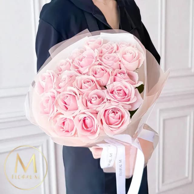 【Floral M】Pink Lover 粉色戀人玫瑰鮮花花束(鮮花花束/花禮/買花/送禮/玫瑰/情人節生日告白求婚)