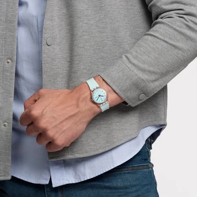 【SWATCH】ULTRACIEL 經典手錶/太陽光譜上蓋/瑞士製造 GE713(34mm)