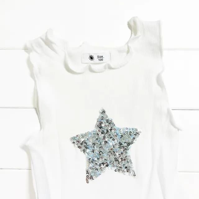 【橘魔法】無袖閃星拼接漸層挺紗裙洋裝(連身裙 澎澎裙 連身洋裝 連衣裙 紗裙 禮服 女童 兒童 童裝)