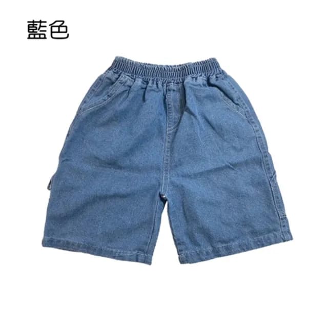 【橘魔法】好搭鬆緊褲頭牛仔短褲(五分褲 短褲 牛仔褲 褲子 男童 兒童 大童 童裝 童褲)