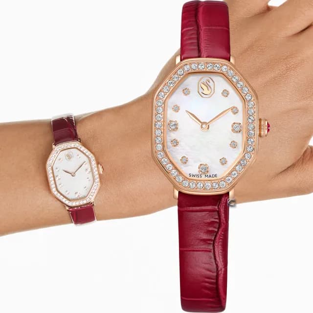 【SWAROVSKI 施華洛世奇】Dextera Octagon 永恆優雅璀璨腕錶-32x23mm 雙11最低價(5730373)