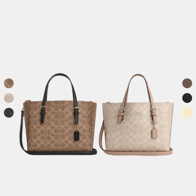 【COACH】蔻馳官方直營 MOLLIE 25 托特手袋 斜背手袋-多色可選(CV965/CV966/CY648/CAL50)