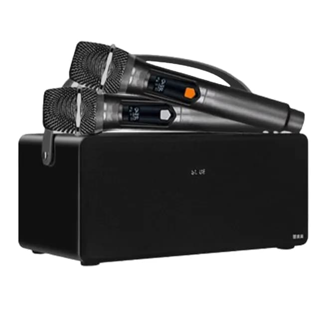 S10pro行動KTV 重低音無線麥克 藍芽喇叭(充電音響 充電雙麥 內置聲卡)