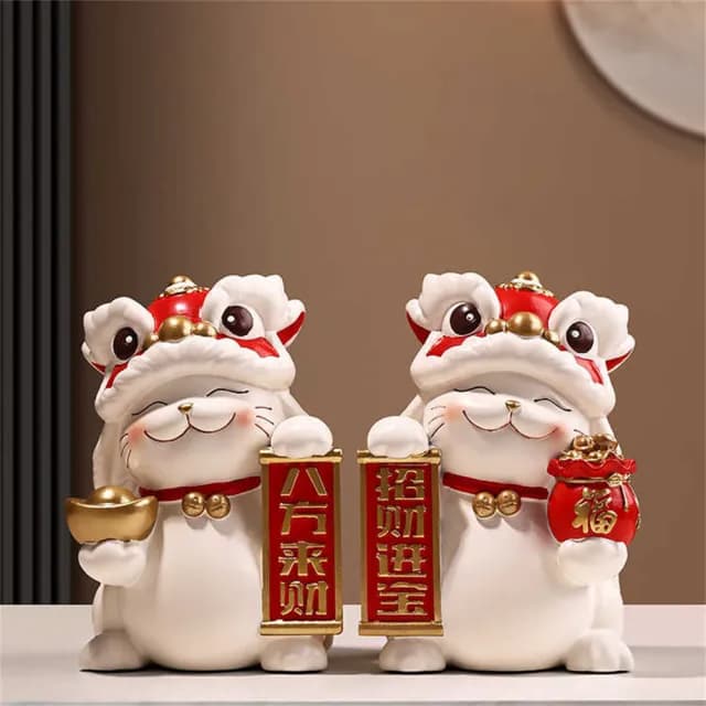 【超微米】招財貓擺飾 搬家開業擺件 送禮禮物 客廳電視櫃玄關擺設 酒櫃裝飾品 喬遷新居禮品(招財貓擺飾)