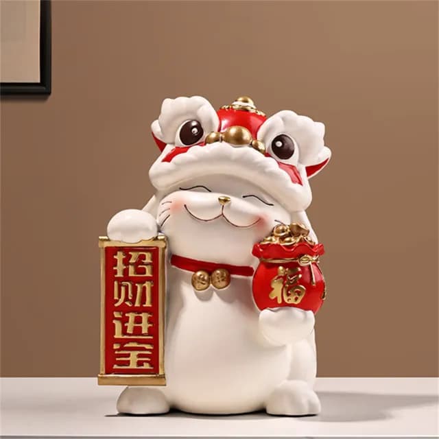 【超微米】招財貓擺飾 搬家開業擺件 送禮禮物 客廳電視櫃玄關擺設 酒櫃裝飾品 喬遷新居禮品(招財貓擺飾)