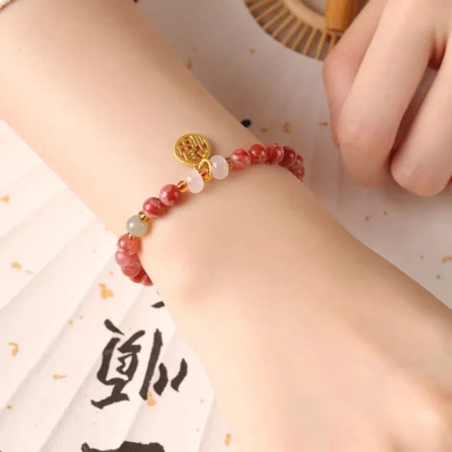 【紅顏暮】紅瑪瑙復古手鍊(福 國風 中式 氣質 手串 飾品 珠子)