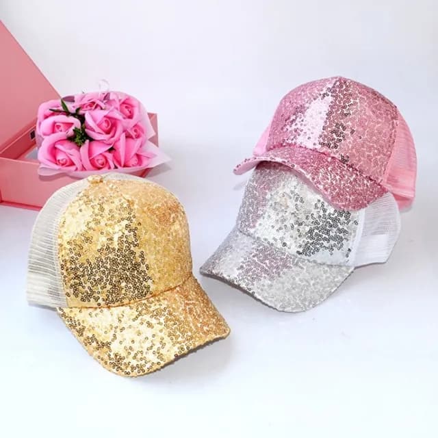 【橘魔法】閃亮亮透氣網眼棒球帽(親子款 帽子 遮陽帽 防曬 鴨舌帽 網帽 大童 大人 兒童 女童 童帽 童裝)