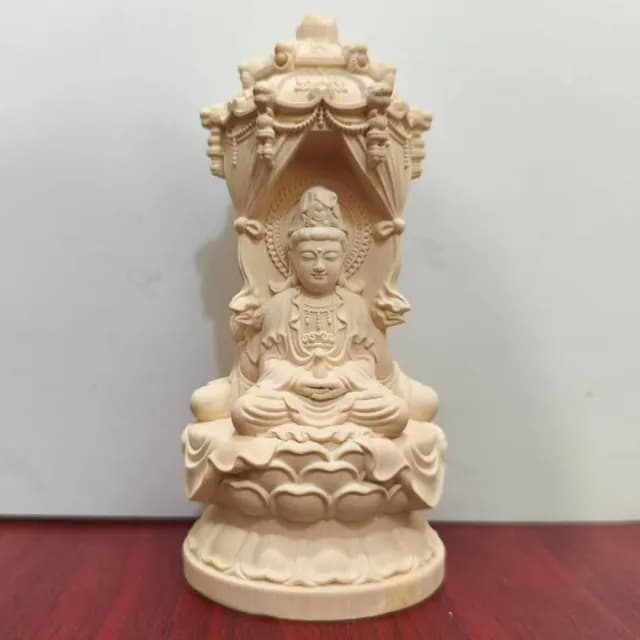 【LEEHER】觀音寶塔擺設/佛教擺設/家居擺設/送禮推薦/黃楊木材質/佛像雕刻/觀音寶塔像