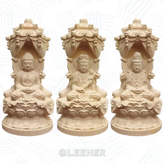 【LEEHER】觀音寶塔擺設/佛教擺設/家居擺設/送禮推薦/黃楊木材質/佛像雕刻/觀音寶塔像