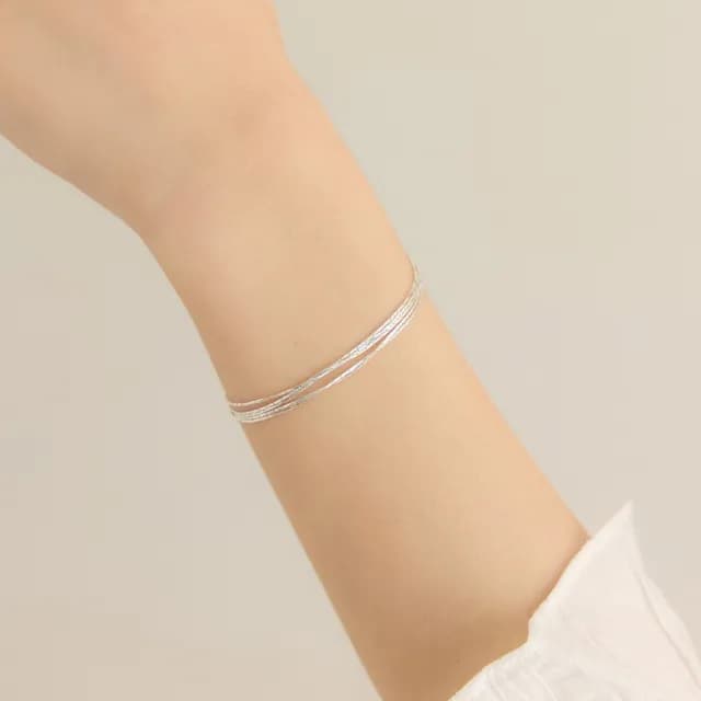 【vacanza】多層百搭素練・純銀手鍊