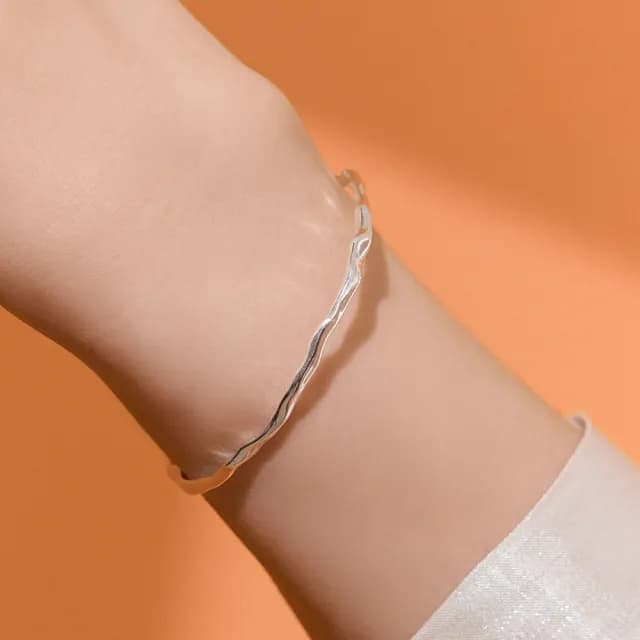 【vacanza】不規則C環・純銀手鍊