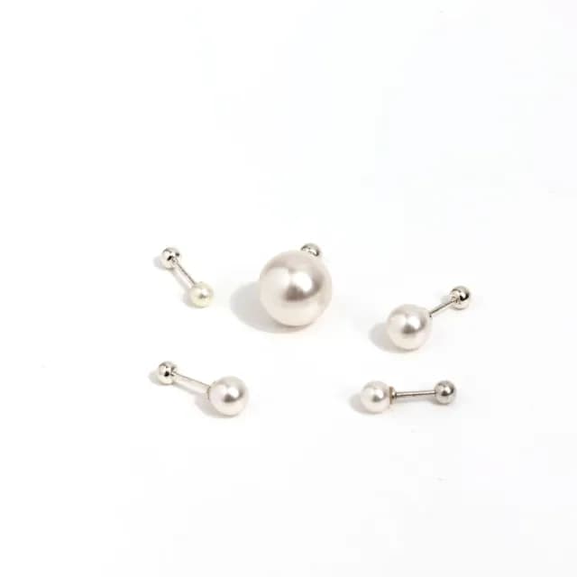 【vacanza】點點真心．純銀轉珠耳環-細針