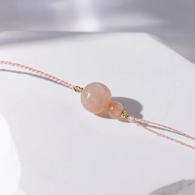 【vacanza】祈願｜橙月光．水晶純銀手鍊｜自信．積極