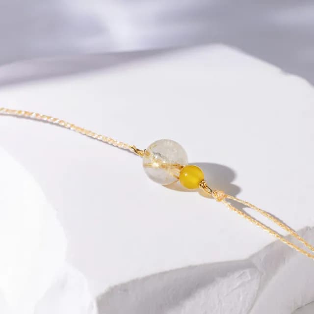 【vacanza】祈願｜鈦晶．水晶純銀手鍊｜招財．好運