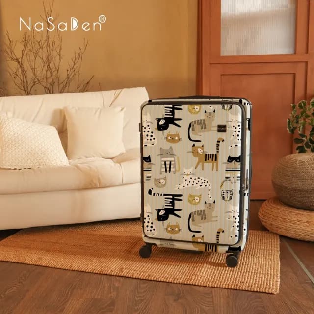 【NaSaDen 納莎登】萊茵系列 25吋前開行李箱 輕量耐衝擊 靜音萬向輪 多隔層大容量(可擴充 多功能行李箱)