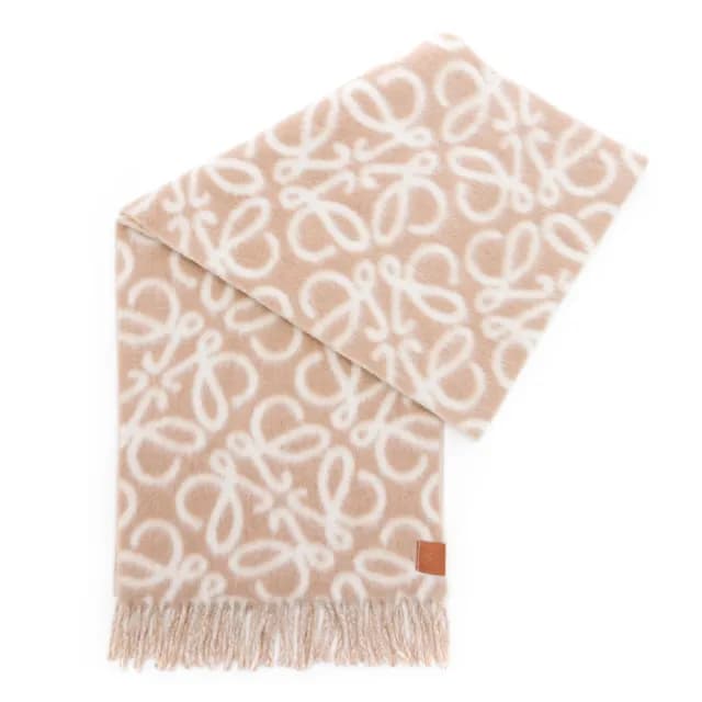 【LOEWE 羅威】精選暢銷羊毛/羊駝毛混紡圍巾(多款任選)