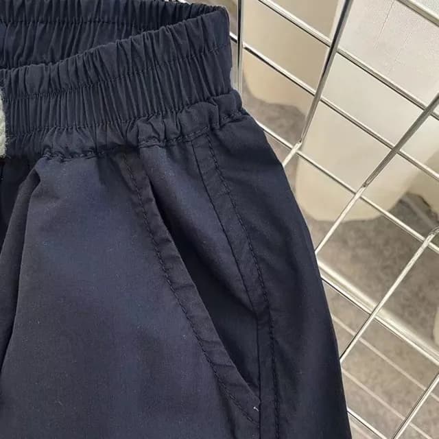 【橘魔法】垂墜寬鬆縮口長褲(大童 薄長褲 工作褲 縮口褲 防蚊 防曬 褲子 中性款 女童 男童 童裝)