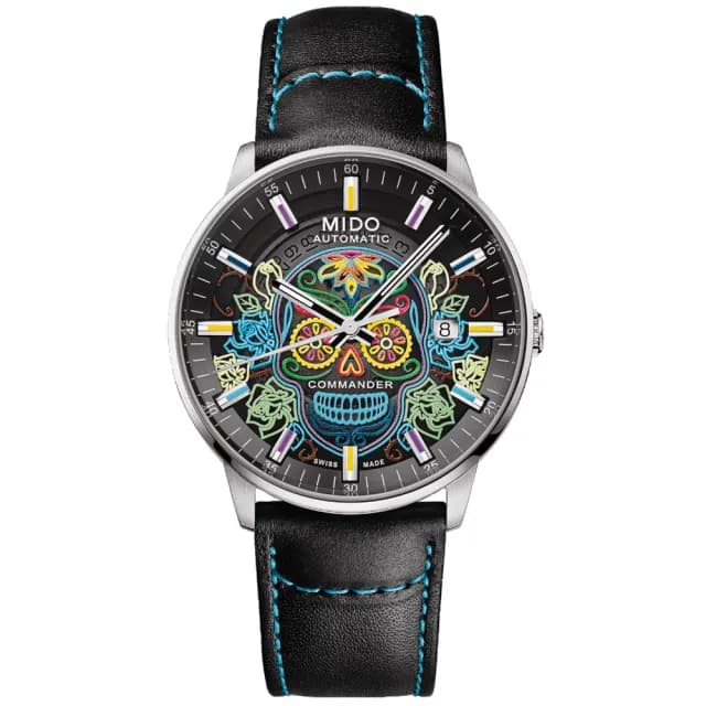 【MIDO 美度】香榭系列 限量 墨西哥亡靈節 透視機械腕錶 禮物 送禮 推薦(M0214071141104)