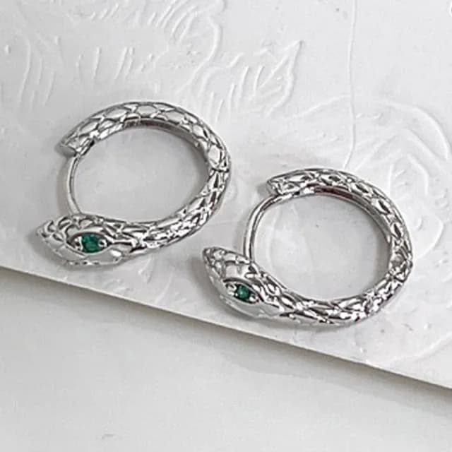 【KT DADA】男用耳釦 靈蛇設計 耳環飾品 S999銀製 質感耳飾 中性耳扣 足銀耳釦 潮流飾品