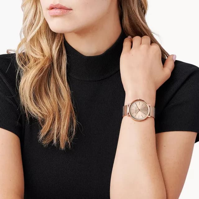 【Michael Kors】MK Pyper 秋冬時尚 紐約晶鑽不鏽鋼女錶 手錶-38mm 送禮 禮物 推薦(任選均一價)