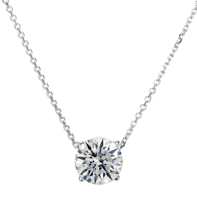 【DOLLY】1克拉 天然鑽石F/VS2完美車工18K金鎖骨鍊-007(母親節 情人節 長輩送禮首選)