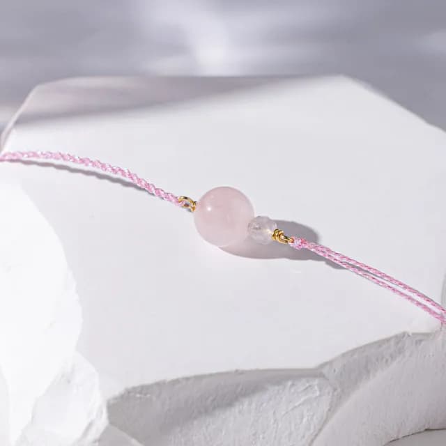 【vacanza】祈願｜粉晶．水晶純銀手鍊｜魅力、招桃花