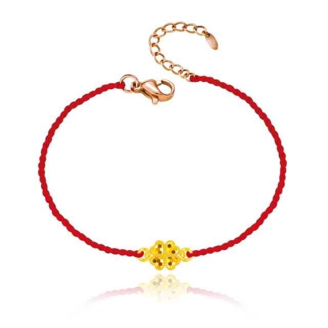 【J’code 真愛密碼】黃金手鍊 七夕情人節 小幸福 編織繩手(金重:0.17錢/+-0.03錢)