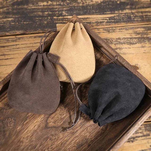 【MoonDy】雙11 抽繩收納包 真皮零錢袋 硬幣收納袋 男生零錢包 復古束口包 束口袋 復古錢包 錢包女