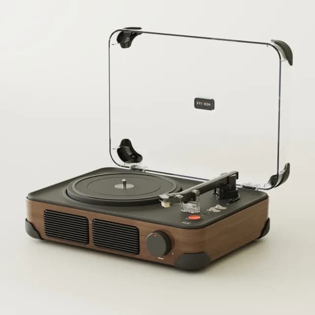 【SYITREN 賽塔林】新世代設計語彙 黑膠唱片機/自帶喇叭/可當 藍芽喇叭(保固一年/完整售後/T400)