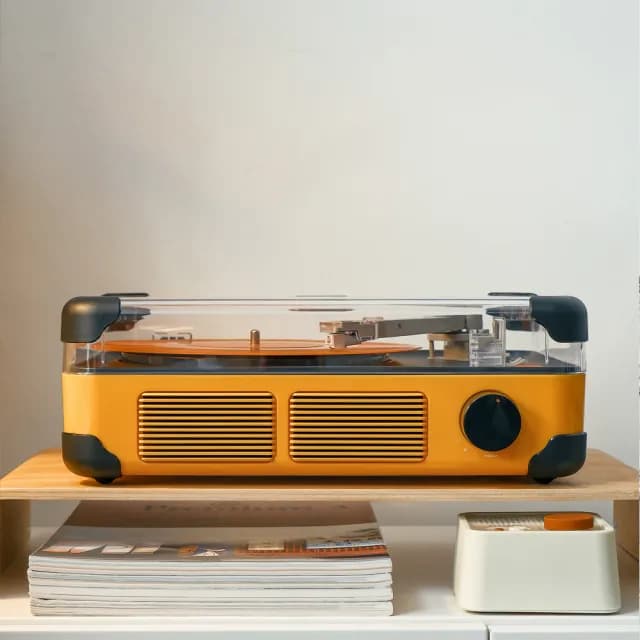 【SYITREN 賽塔林】新世代設計語彙 黑膠唱片機/自帶喇叭/可當 藍芽喇叭(保固一年/完整售後/T400)