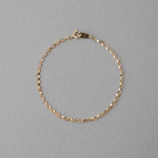 【ete】K10YG 層疊雙鍊手鍊(金色)