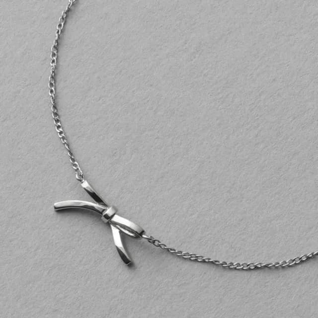 【ete】優雅緞帶蝴蝶結螺旋手鍊(鉑金色 粉霧金色)