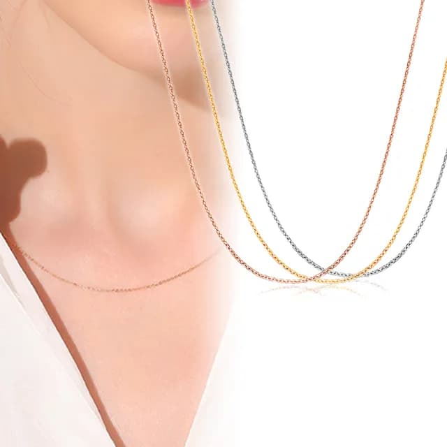 【BRILLMOND】義大利三色K金跳舞鍊(0.8g 三色任選 不退色足實K金)