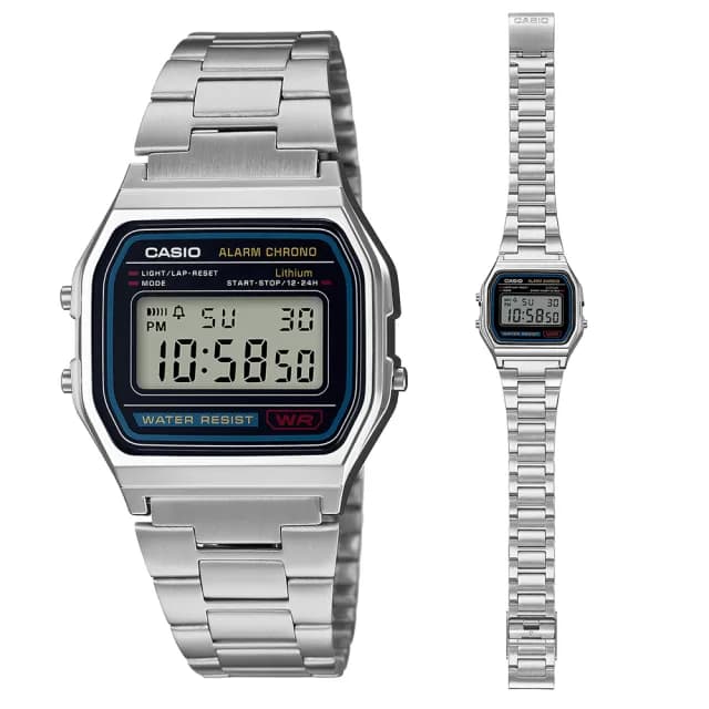 【CASIO 卡西歐】復古風潮經典方形電子錶(A158WA-1)