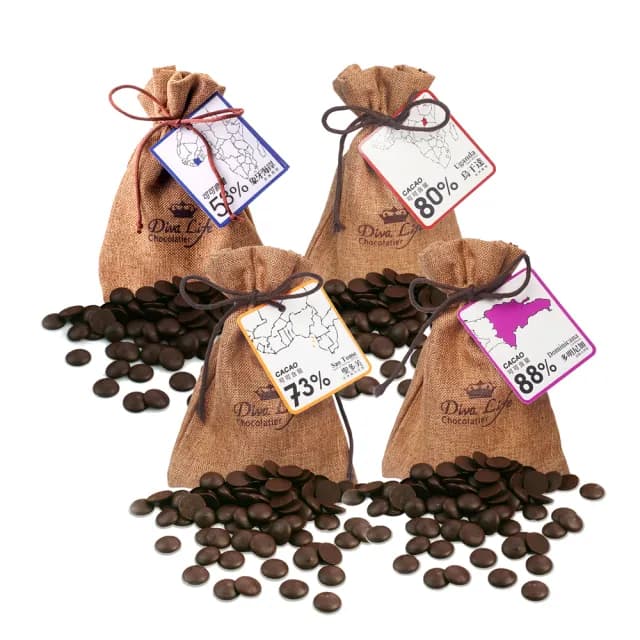 【Diva Life】單一產區鈕扣型黑巧克力1袋