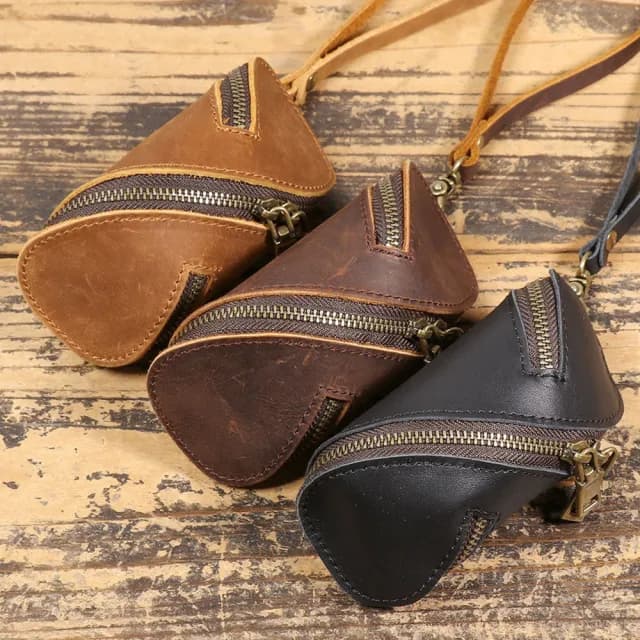 【MoonDy】雙11 真皮零錢包 手提零錢袋 零錢收納包 迷你小包 車鑰匙包 鑰匙包 錢包 拉鍊零錢包